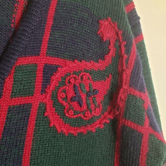 Pendleton Women's Sweater Petite Medium Cardigan Wool Button Front V-Neck Green - Picture 7 of 11